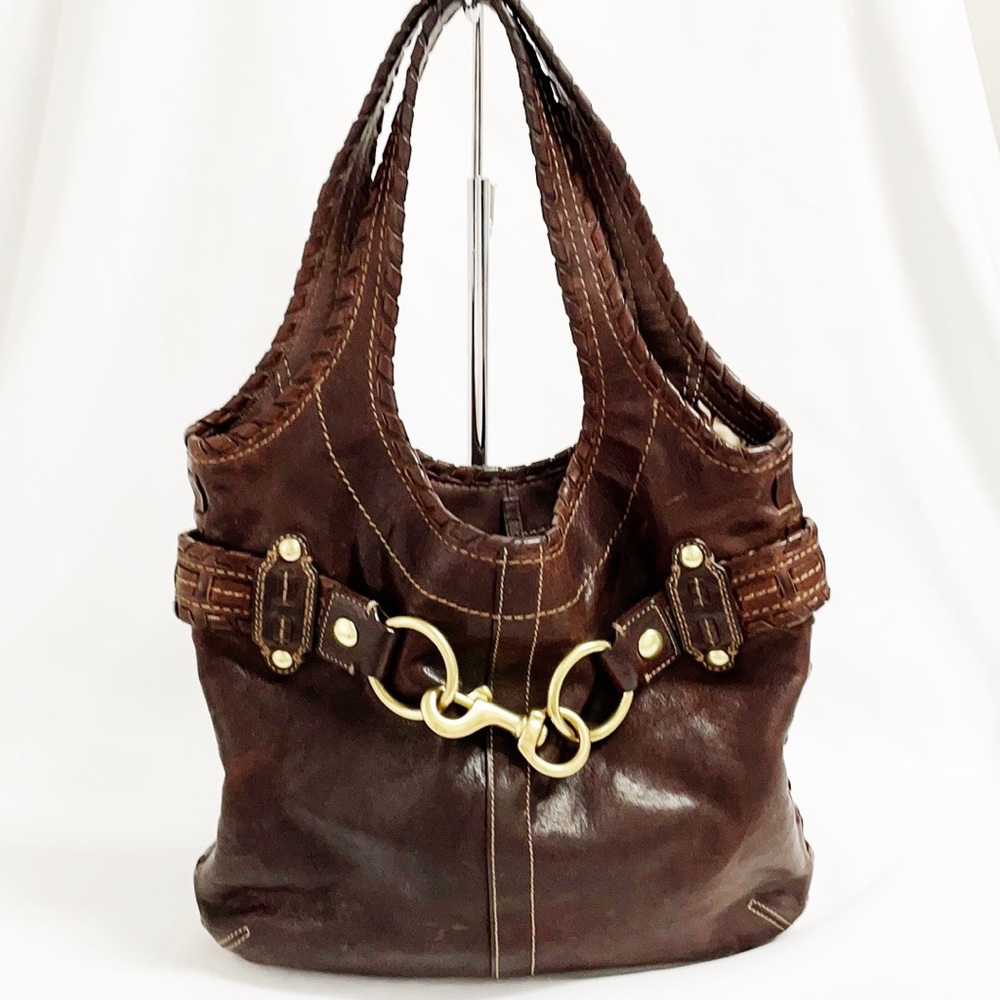 COPY - COACH Vintage Brown Soft Leather Shoulder Bag #E0793-11225